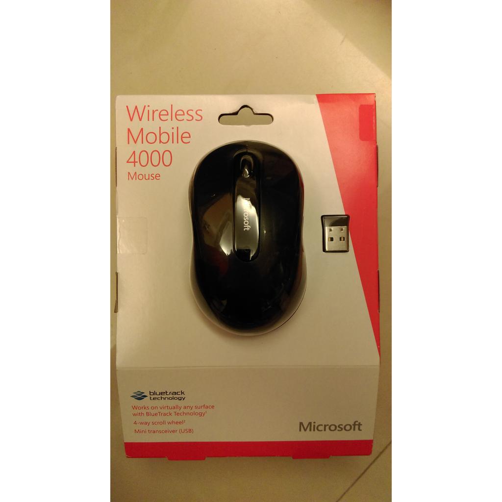 降價 微軟 Microsoft 無線行動鼠 無線滑鼠 4000 - 黑