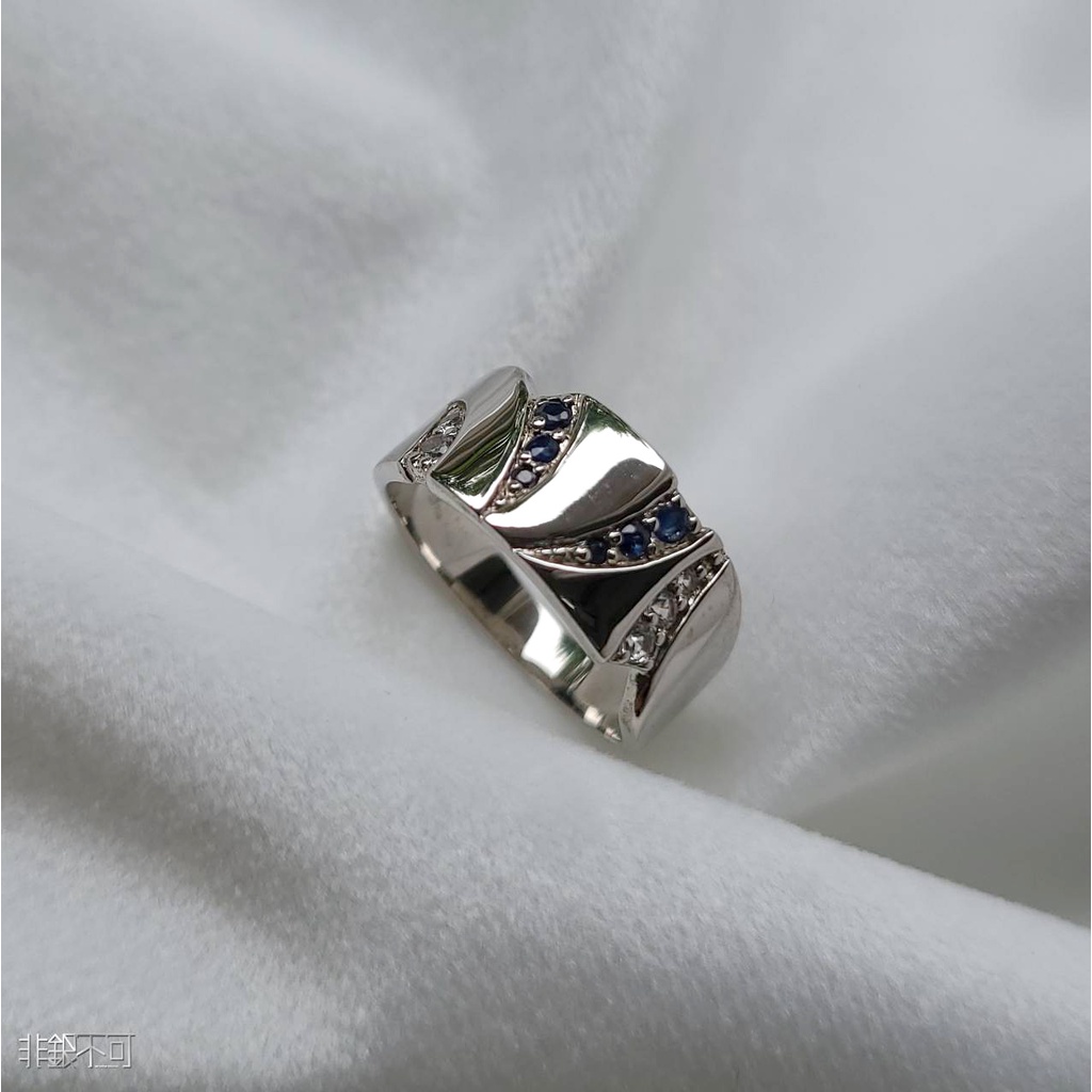 【非銀不可】藍寶石* 純銀戒指 獨家設計款