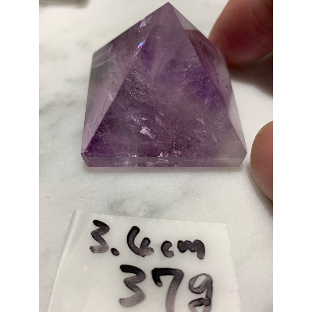 兆鑫生活館-紫水晶金字塔(約3.4公分,37g，紫~美) 冥想啟動能量開智慧助打坐擺