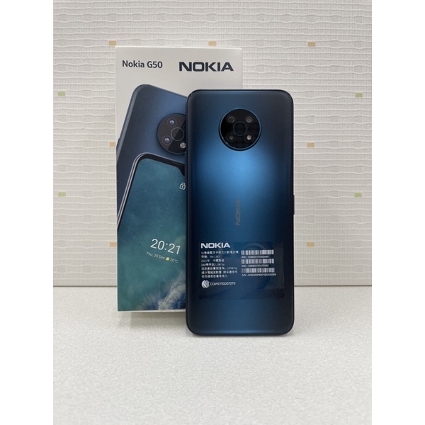 NOKIA G50(5G)💥聯強保固九成九新手機、大容量128g外觀漂亮 保固到明年3月、盒裝+配件