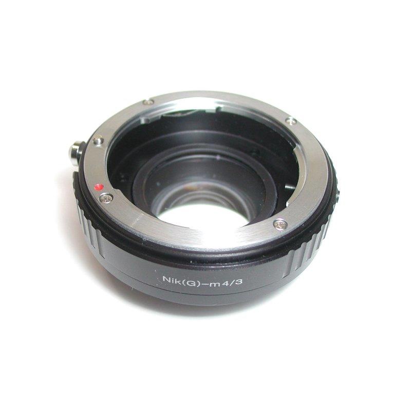 可調光圈 Nikon G F鏡頭轉 AI-M4/3相機 Micro 4/3 M43 減焦增光轉接環 Lens Turbo