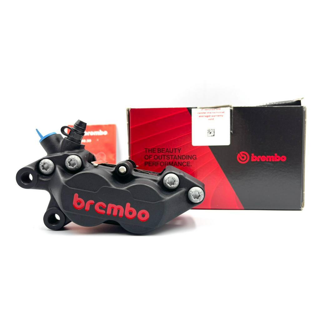 義大利 BREMBO 基本對四 對四卡鉗 黑底紅字 黑底紅 對四 卡鉗 左 右 都有 鎖點40mm 保固三年