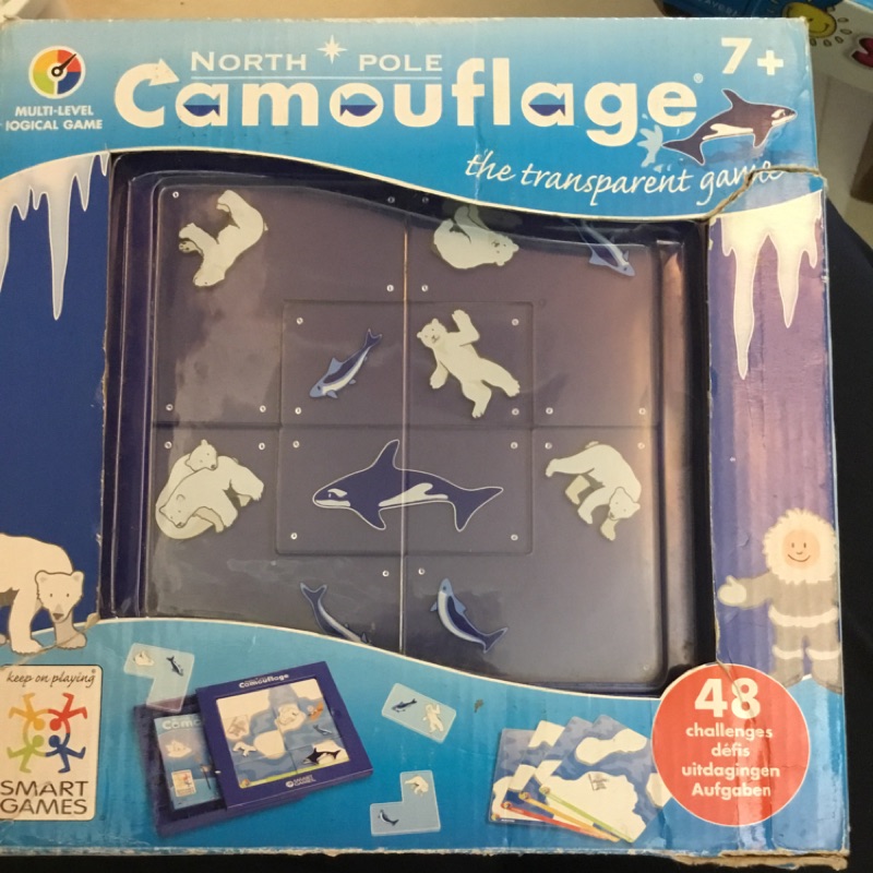 正版smart games Camouflage 冰原尋蹤 / 北極歷險（共 48 關）