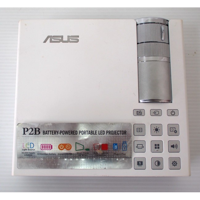 [崴勝3C] 二手 ASUS P2B 輕巧內建電池 超短焦投影機 300流明 42吋 656g Dsub HDMI