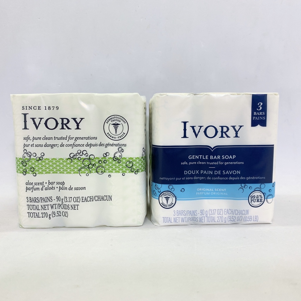 IVORY香皂 象牙皂 90g*3入共2款（經典原味/蘆薈）美國原裝進口新包裝