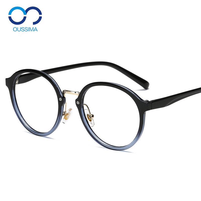 OUSSIMA歐斯邁復古裝飾細框近視眼鏡架男韓國超輕光學配鏡tr90眼鏡框女款潮1700