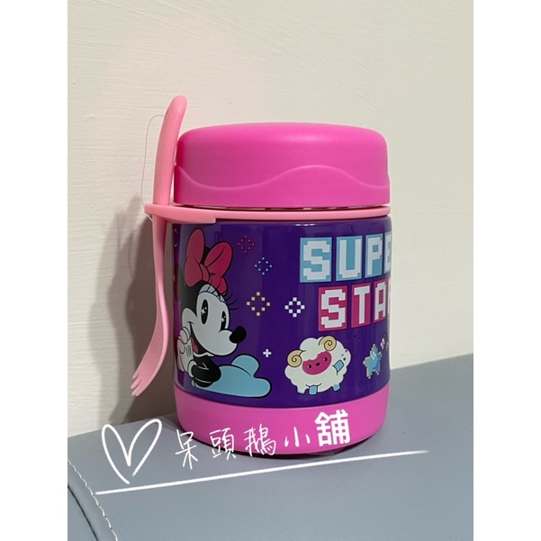 🌸呆頭鵝小舖🌸香港迪士尼 保溫壺 米妮 含刀叉副食品罐