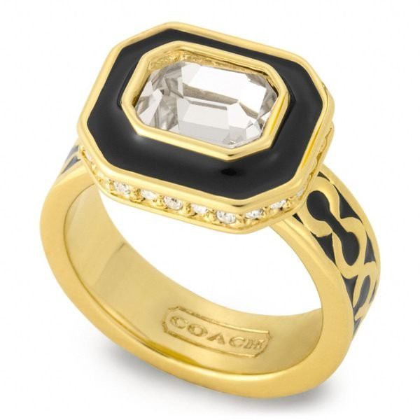 全新美國名牌 COACH 金色 C LOGO 戒指，只有一件！(購買前請先詢問是否有存貨，隨時缺貨！)