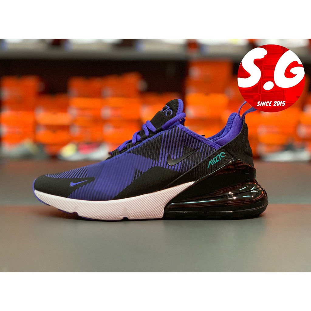 S.G NIKE AIR MAX 270 KJCRD GS 黑紫 大氣墊 慢跑鞋 女鞋 AR0301-500