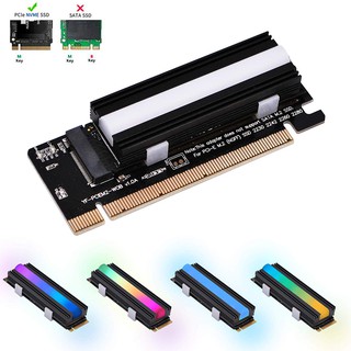 EZDIY-FABNVME轉接卡帶5V ARGB散熱片M.2 NVME SSD轉PCIEx4 x8 16X插槽高速擴充卡