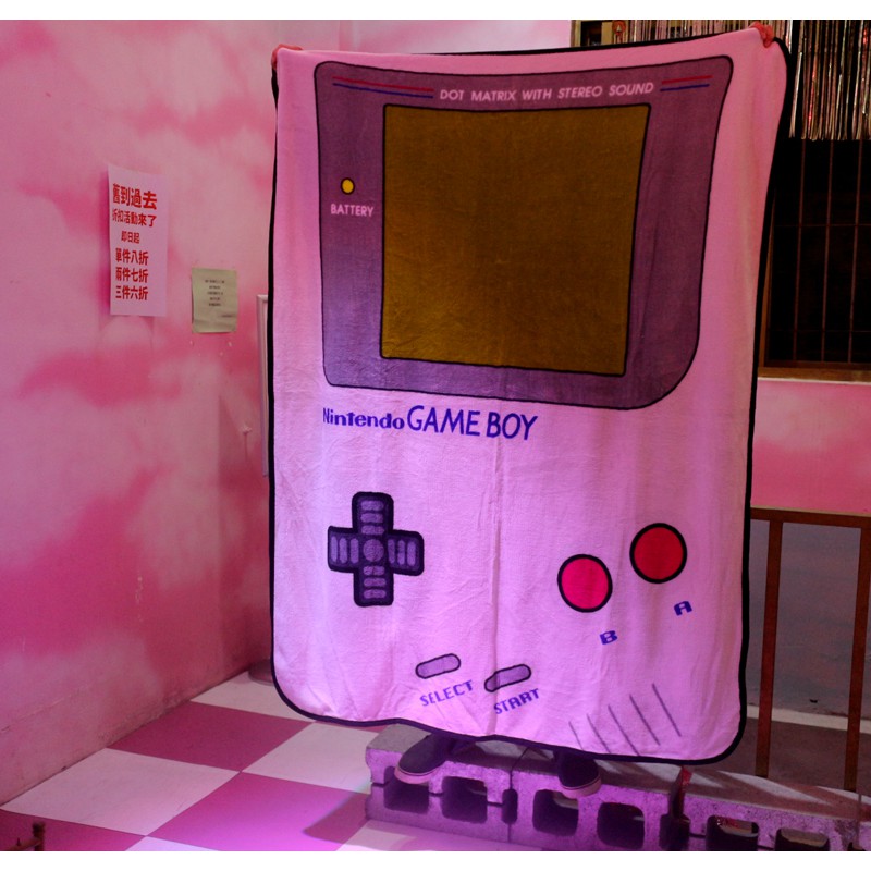 「Nintendo 任天堂 GAMEBOY 電玩 遊戲機 毛毯 毯子155x125cm @公雞漢堡」