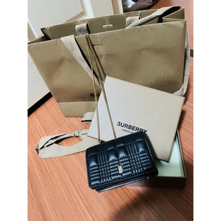 「售出」正品Burberry 卡夾零錢小鏈包
