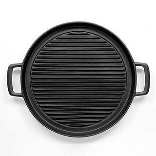 IWACHU 巖鑄 鑄鐵燒烤盤 丸型-29cm 日本鑄鐵鍋 南部鐵器 烤盤 露營鍋具 福介商店