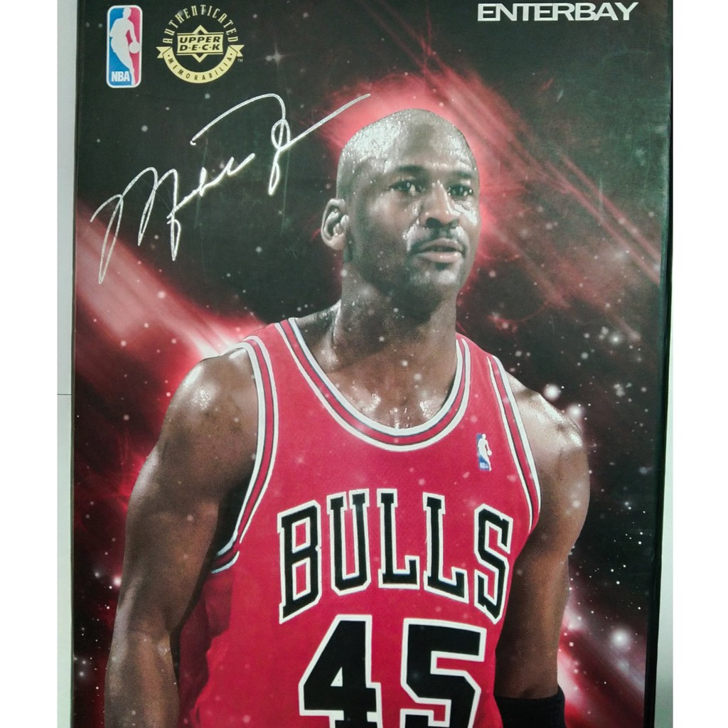 限量版麥可喬丹MICHAEL JORDAN 紅色45號球衣CHICAGO BULLS  ENTERBAY 全新已拆封絕版