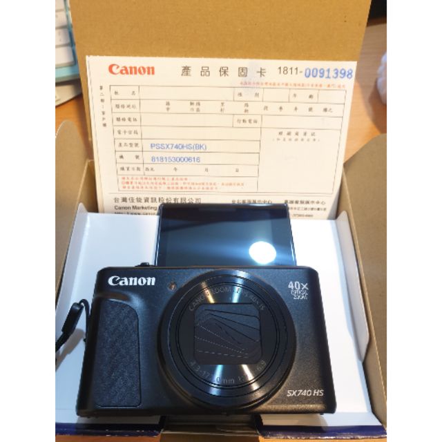 Canon保固內/近乎全新 SX740 HS PowerShot數位類單眼相機 4K影片VLOG神機 翻轉螢幕