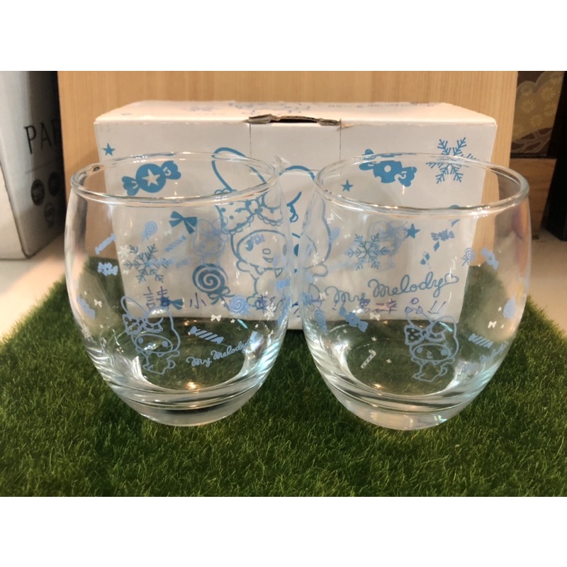 三麗鷗 Sanrio 美樂蒂 melody 玻璃杯 對杯 水杯 杯子 茶杯 圓杯 台灣製造