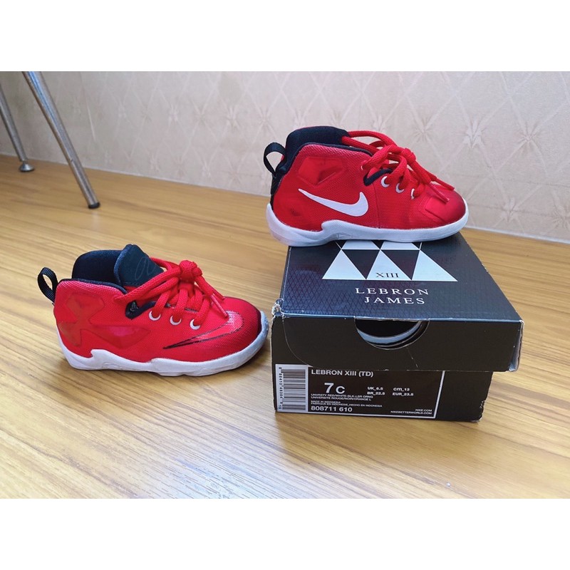 NIKE LEBRON XIII (TD)紅色 運動鞋 小童鞋 Lebron James限量代言(尺寸13cm)