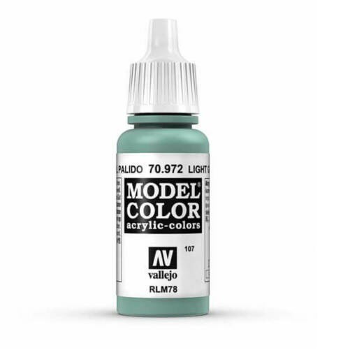 Acrylicos Vallejo AV水漆 模型色彩 Model Color 107 70972 淺綠藍色 17ml