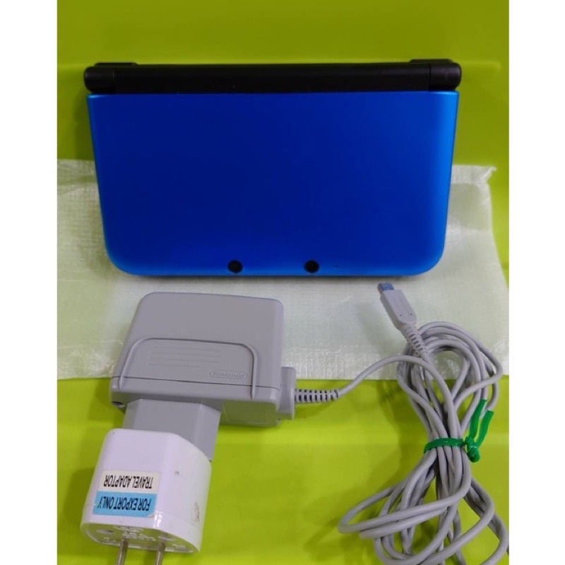 3DS XL主機_蒼海藍+充電器+外出包+保護貼已貼[中古良品]