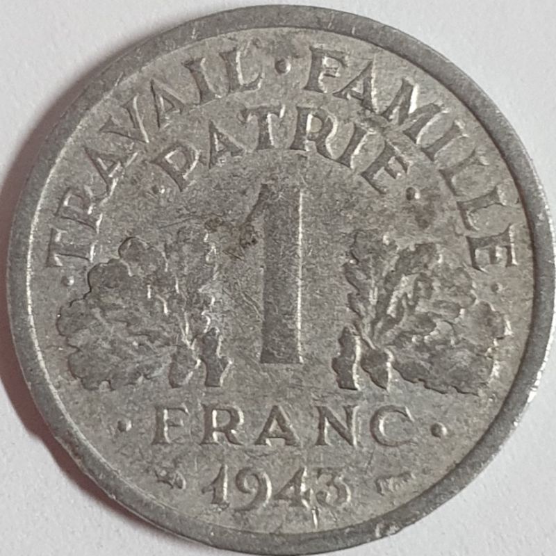 維琪法國 1法郎硬幣 年份隨機