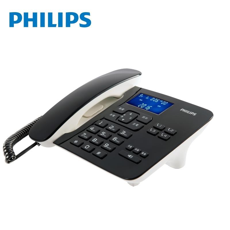 PHILIPS 飛利浦 時尚設計 超大螢幕双接孔 有線電話/有線電話機/市內電話機 CORD492B/CORD492W