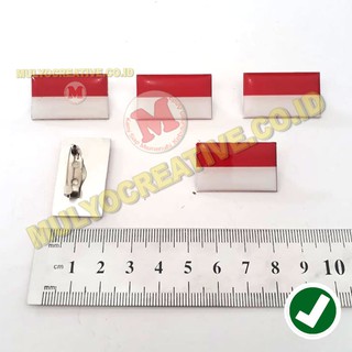 MERAH 紅白印尼國旗胸針別針學校屬性尺寸 3 釐米