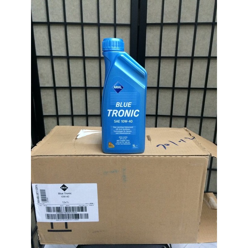 【亞拉 ARAL】BLUE TRONIC、10W40、合成機油、1公升/罐裝、12罐/箱【德國進口】-滿箱區