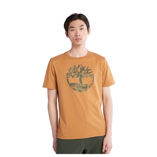 Timberland 男款 小麥色 迷彩 樹型Logo 有機棉 T恤 A6DVKP47 純棉 舒適 休閒 穿搭 街頭