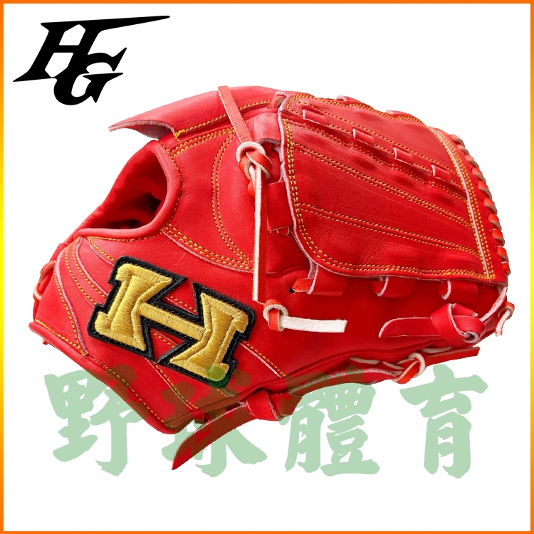 HI-GOLD 金標 Y18 重油 棒壘球手套 投手 11.75 紅 KKGTW-4151-06