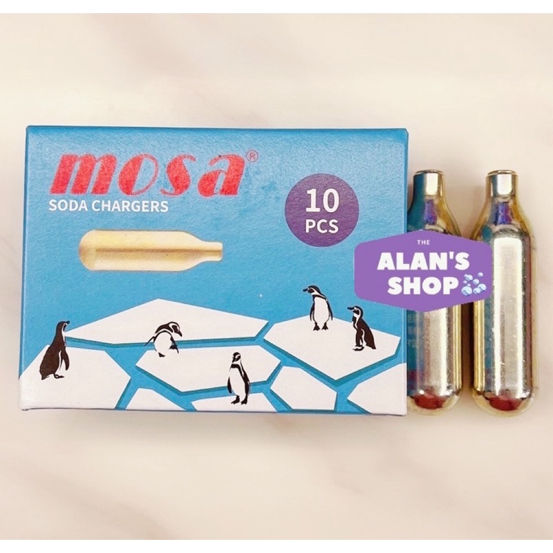 MOSA CO2氣彈 氣泡水 氣彈小鋼瓶(1盒10入) 低消10盒 sodasparkle sodaplus 高雄可自取