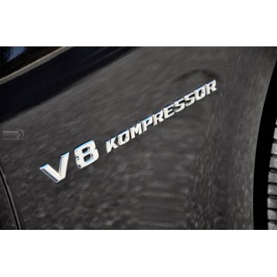 圓夢工廠 BENZ 賓士E W210 W211 V8 KOMPRESSOR 葉子板字貼 鍍鉻車身字貼 字標 車標