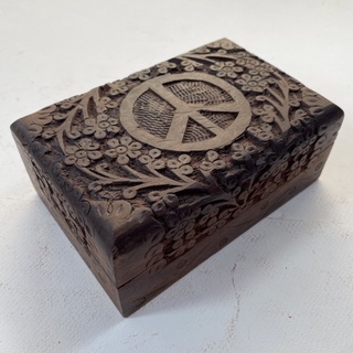 薰詩奈🔥現貨美國進口 和平能量盒 實木手工雕花魔法盒首飾盒珠寶盒女巫塔羅牌收納盒置物盒水晶箱上帝幸運首飾飾品金玉石