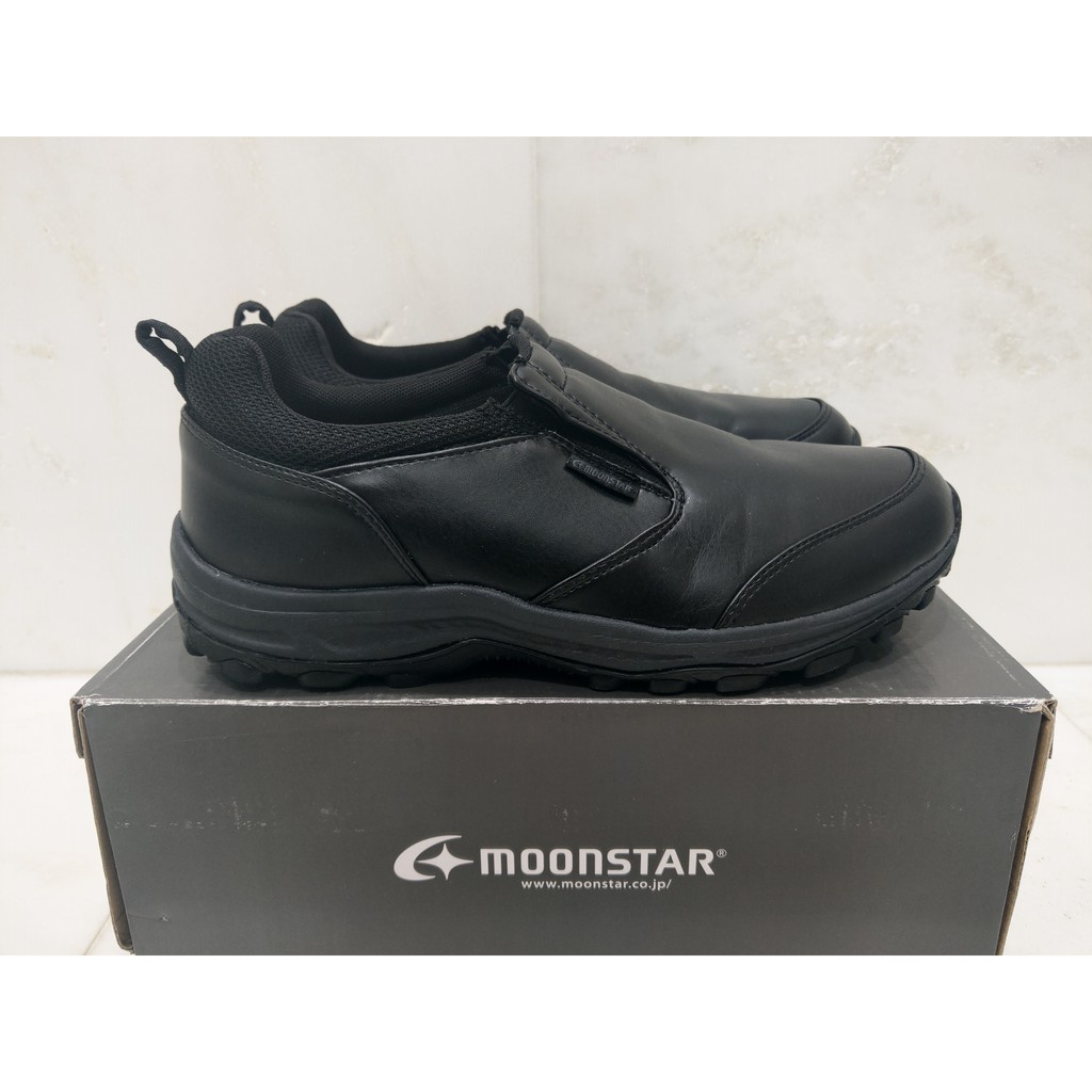 極新！ 日本 MOONSTAR 皮鞋 防水 防滑 透氣 工作鞋 25.5cm NIKE 愛迪達 穿US10.5可穿 黑