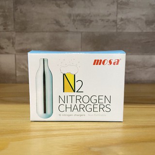 【卡拉拉咖啡精品】MOSA N2 (純氮氣) 氮氣咖啡 氣瓶 10顆/盒 mosa蘇打槍 氣泡水 氣泡飲品