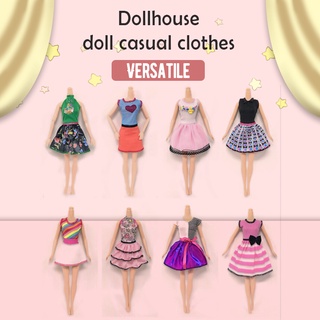 5 件套漂亮的手工時尚服裝芭比娃娃女孩玩具