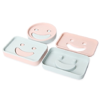 笑臉款雙層瀝水肥皂盒(1入)【小三美日】顏色款式隨機出貨 D011666