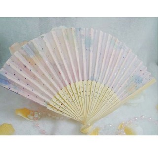 印花布絹扇 綢扇 新娘扇 女方壓箱用品 婚俗用品【皇家結婚百貨】
