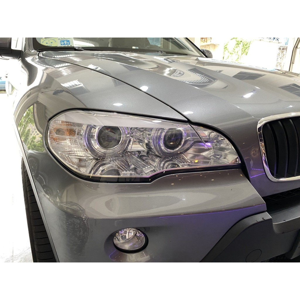 台灣之光 全新BMW寶馬E70 X5 08 09 10年透明晶鑽光圈魚眼投射HID大燈頭燈組另有黑底樣式 台灣製