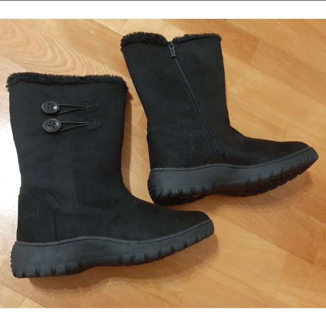 女款ESKT保暖中統雪靴 專利冰爪 40號 全新現貨