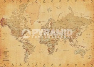 海報專賣店- GPP51027-古世界地圖(100*140cm) - --大型100x140cm海報