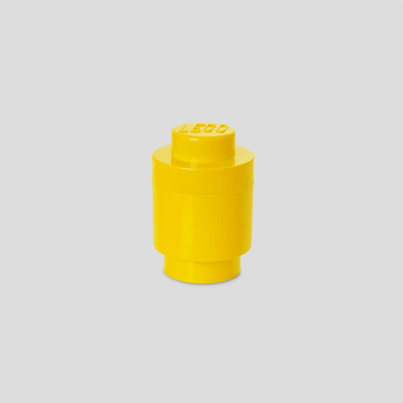 【積木樂園】樂高 LEGO 4030 黃色 經典圓形製物盒 收納箱 收納盒 整理箱 可堆疊 筆筒