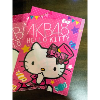 【其他精品】Sanrio三麗鷗 AKB48 Hello Kitty 7-11 三層收納夾/文件夾(甜蜜糖果風)