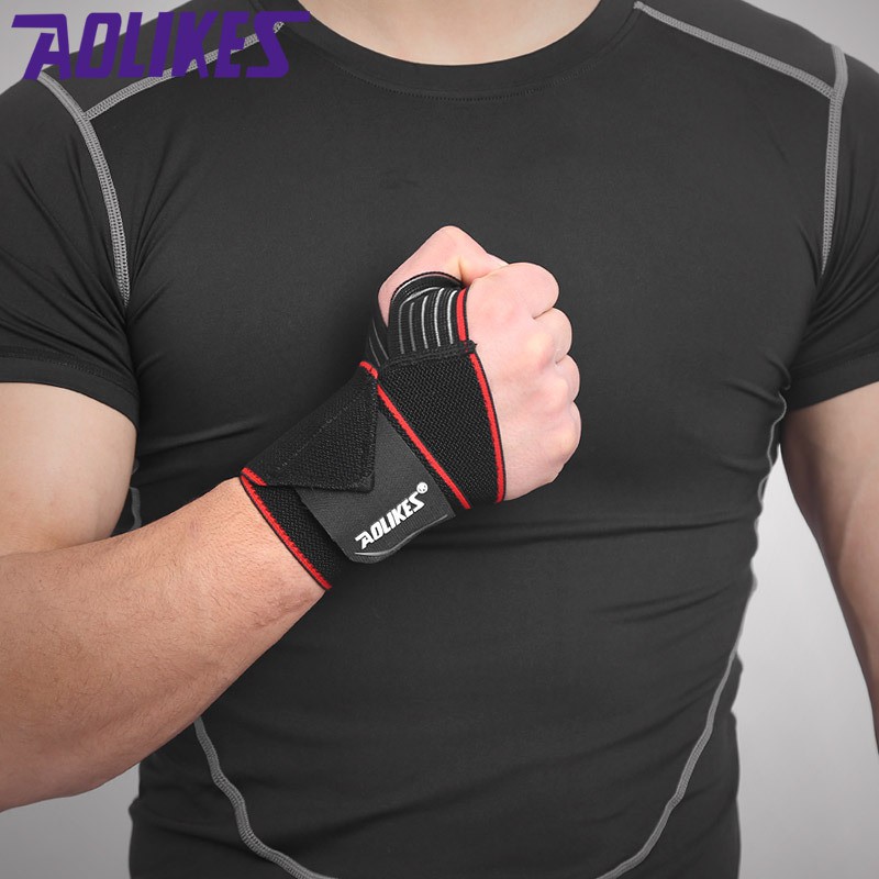 【SG】護腕 綁帶纏繞加壓護腕 加壓護腕 重量訓練必備 鬆緊可調纏繞護腕 AOLIKES 正品 (1對2只裝)