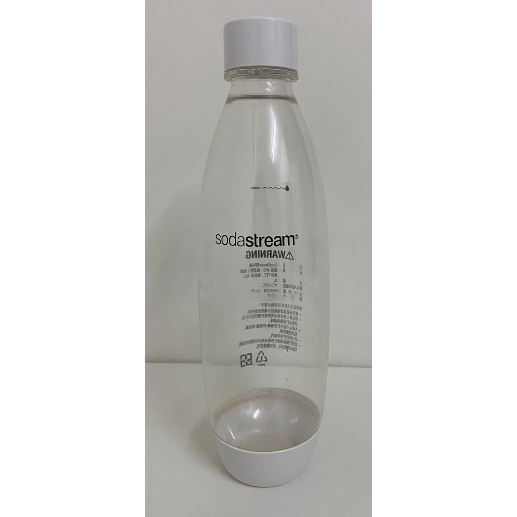 Sodastream 氣泡水機專用冷水瓶 防漏水 大容量 輕便攜帶 1L 1000ml  白 (二手)