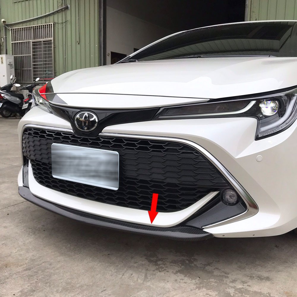 Limit- Toyota 豐田 Auris 空力套件 改裝配件 前下巴 中間前下擾流 消光黑 烤漆 卡夢