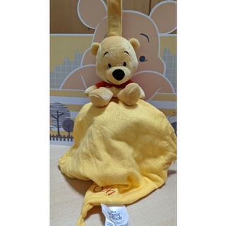 日本迪士尼Disney 小熊維尼 咬咬布 手帕 抹布 嬰兒用品 奶嘴扣環