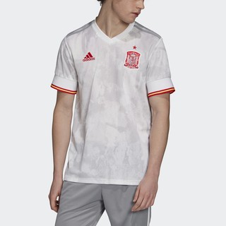 ⓉⒽⓇⒺⒺⒼ🔥ADIDAS 西班牙隊 客場球衣 吸濕排汗 獅子 刺繡 隊徽 吸濕排汗 白色 男款 EH6514