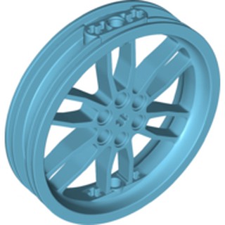 LEGO 6322187 88517 52051 中間 蔚藍色 機車 腳踏車 汽車 輪圈 輪框 Wheel 75mm