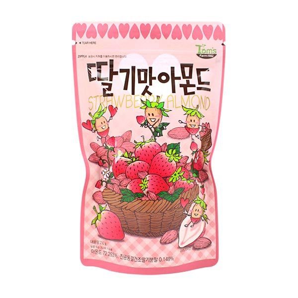 韓國 Toms gilim 草莓口味杏仁果 210g