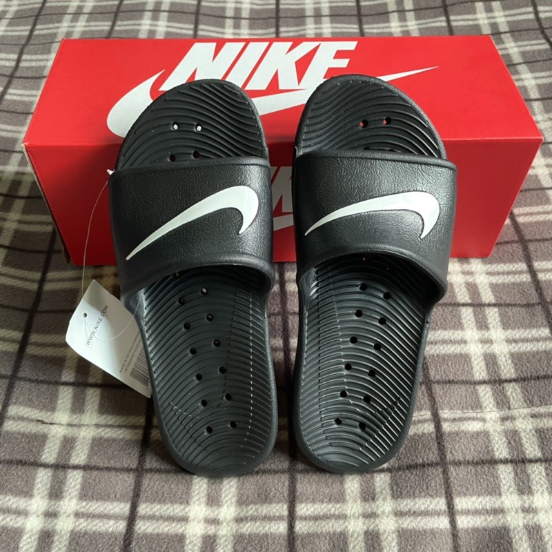 全新轉賣｜NIKE KAWA SHOWER SLIDE 運動拖鞋 黑色 US6(24cm)